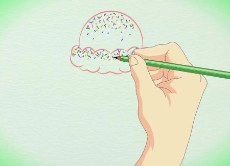 نقاشی بستنی,آموزش نقاشی بستنی,نقاشی از بستنی
