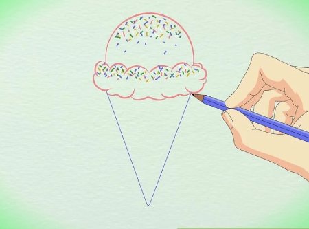 نقاشی بستنی کارتونی,آموزش نقاشی بستنی,نقاشی از بستنی