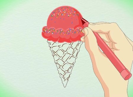 نقاشی بستنی,آموزش نقاشی بستنی,آموزش نقاشی بستنی