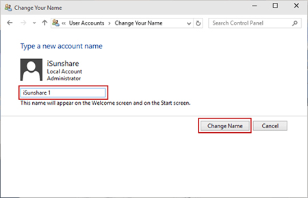 نحوه تغییر نام حساب کاربری در ویندوز 10, تغییر نام کاربری در ویندوز 10