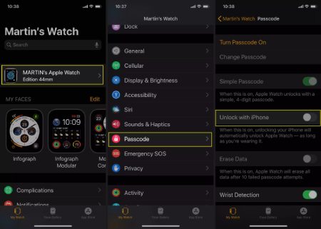 باز کردن قفل Apple Watch, راه اندازی اپل واچ