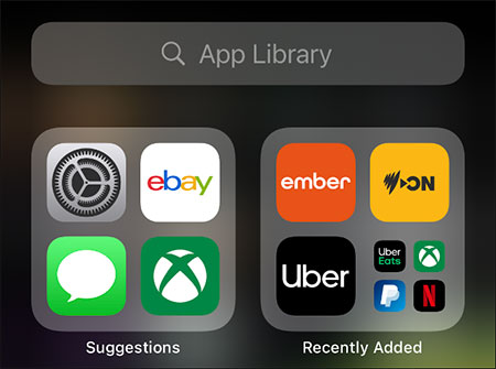 نحوه جستجوی برنامه ها در کتابخانه آیفون, کتابخانه برنامه در iPad کجاست