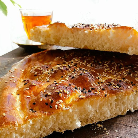 نان بربری خانگی،پخت نان بربری در خانه نون بربری,طرز تهیه نون بربری
