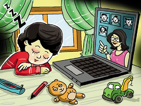کاریکاتور کلاس های درسی مجازی, تصاویری از کاریکاتور کلاس های درسی در دوران کرونا, کاریکاتورهای کلاس های درسی در دوران کرونا