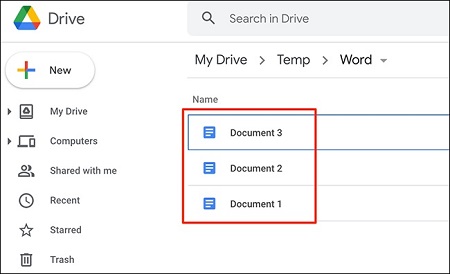 تبدیل چندین فایل ورد به صورت همزمان به Google Doc, آموزش کار با Google Docs, تبدیل چندین فایل ورد به گوگل داکس