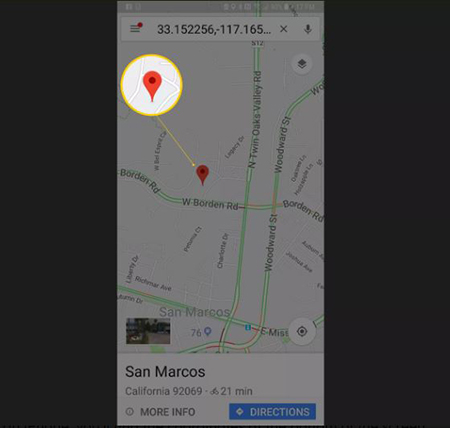 آموزش گذاشتن مسیر در google maps, مختصات گوگل مپ