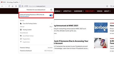 وبگردی امن با ویژگی enhanced tracking protection, نحوه استفاده از ویژگی Enhanced Tracking Protection فایرفاکس, ویژگی های امنیتی مرورگر فایرفاکس