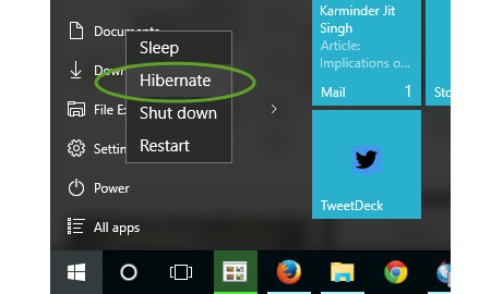 حالت hibernate چیست, کامپیوتر در حالت sleep, فرق حالت sleep و hibernate