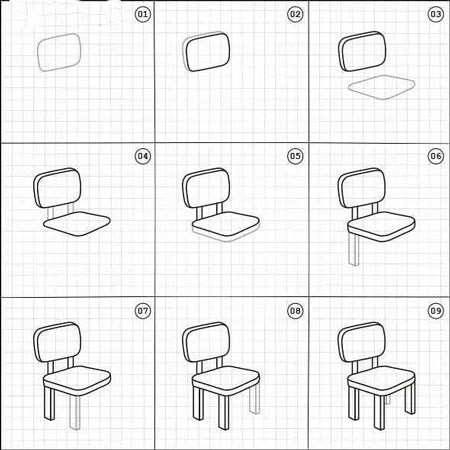 آموزش کشیدن نقاشی صندلی,کشیدن نقاشی صندلی,نقاشی صندلی