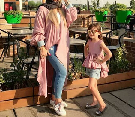 ست مانتو و پیراهن مادر و دختر,شیک ترین ست های مادر و دختر