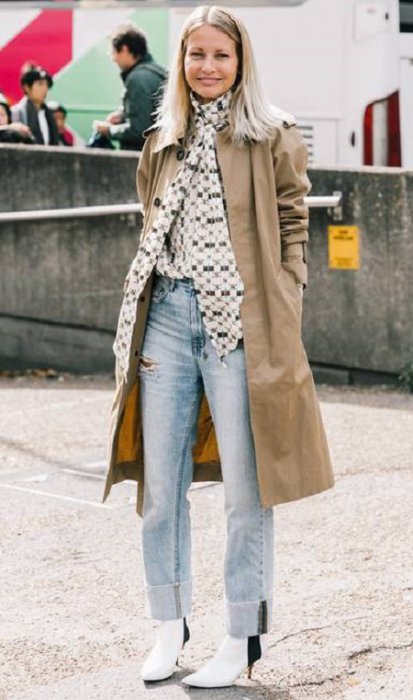 ست شلوار مام فیت و پالتو استایل رسمی با شلوار مام فیت, استایل با شلوار مام فیت, شلوار مام فیت با مانتو