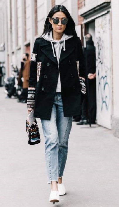 استایل شیک زمستانی با شلوار مام فیت مدل شلوار مام فیت, تیپ با شلوار مام فیت, الگوی شلوار مام فیت