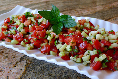 سالاد شیرازی,طرز تهیه سالاد شیرازی