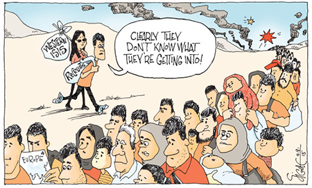 کاریکاتور مهاجرت کردن,آشنایی با کاریکاتورهای مهاجرت,عکس هایی از کاریکاتورهای مهاجرت