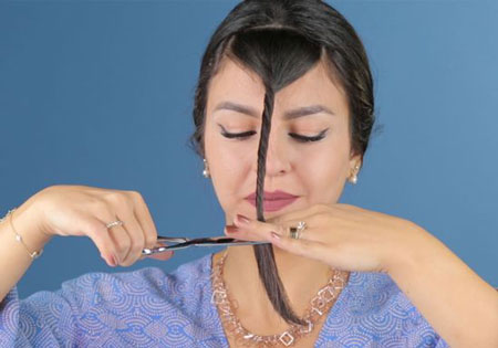 کوتاهی موی چتری کوتاه کردن موی چتری,کوتاهی موی چتری,اموزش کوتاه کردن موی چتری