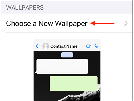 تنظیم حالت تاریک در واتس آپ, تنظیم تصویر زمینه حالت تاریک واتس آپ