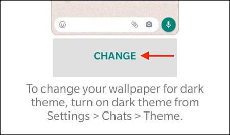 تنظیم حالت تاریک در واتس آپ, تنظیم تصویر زمینه حالت تاریک واتس آپ