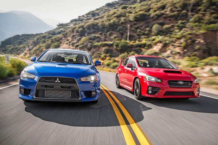 Mitsubishi Lancer Evolution vs. Subaru WRX STI