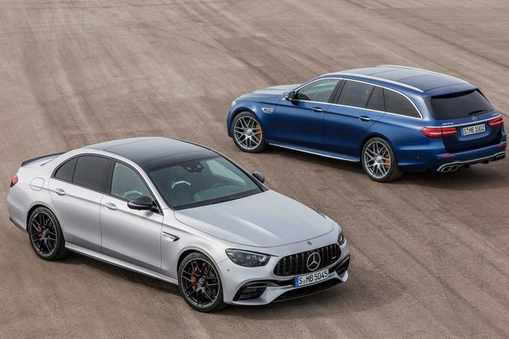 مدل سدان و استیشن‌واگن مرسدس بنز E63 S AMG در یک قاب