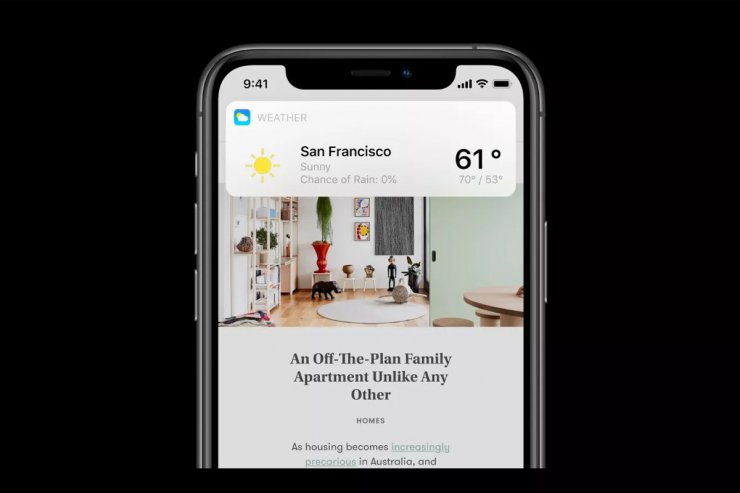 آیفون 11 پرو اپل نوتیفیکیشن آب و هوا ازطریق سیری