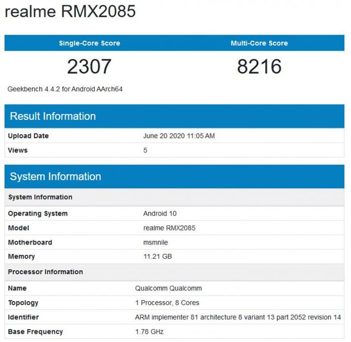 بنچمارک GeekBench از ریل می X3