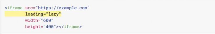 افزودن ”loading=”lazy را به کدهای iframe برای بارگذاری تنبل