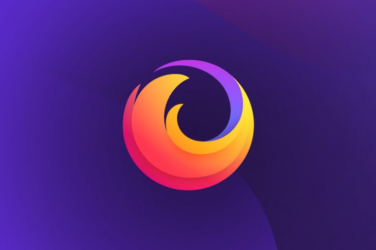 لوگو موزیلا فایرفاکس / Mozilla Firefox پس زمینه بنفش