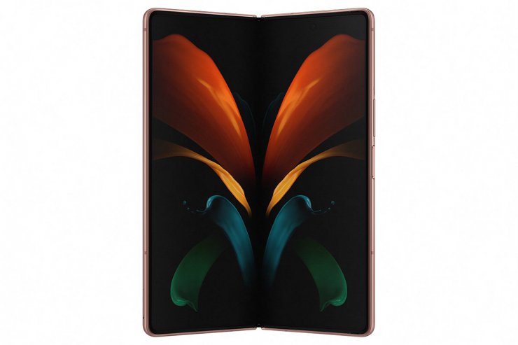 نمایشگر داخلی نمای جلو گلکسی زد فولد 2 / Galaxy Z Fold 2 سامسونگ نیمه بسته