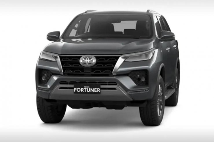 خودرو شاسی بلند تویوتا فورچونر 2021 / 2021 Toyota Fortuner با رنگ خاکستری تیره