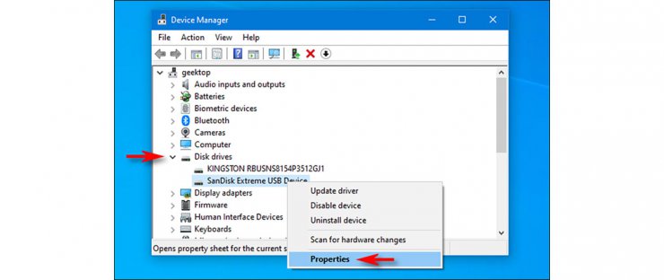 پنجره Device Manager ویندوز ۱۰
