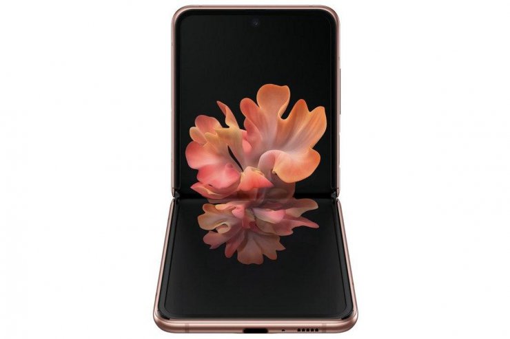 نمای جلو گلکسی زد فلیپ فایوجی / Galaxy Z Flip 5G در حالت نیمه بسته