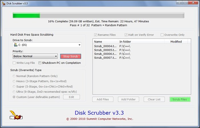 نرم‌افزار Hard Disk Scrubber