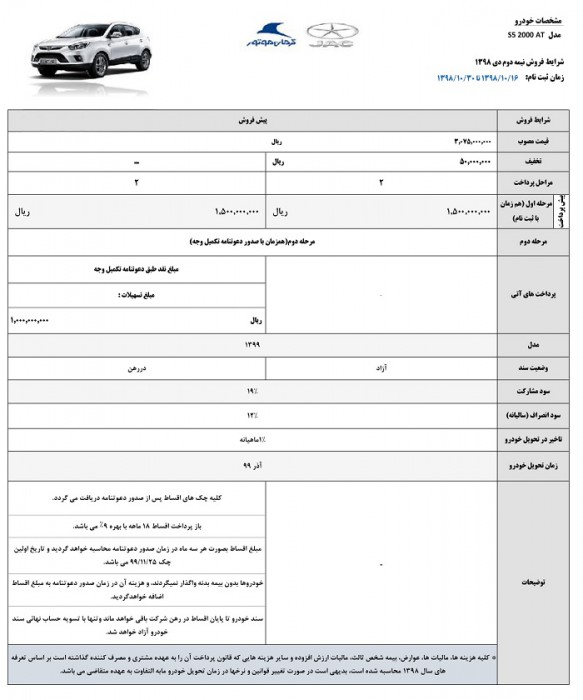 شرایط فروش جک S5 اتوماتیک ویژه بهمن 98 [به‌روزرسانی]