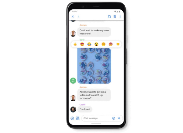 قابلیت واکنش به پیام‌ها با اموجی به اپ Messages در اندروید آمد