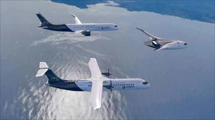 ایرباس از طرح ساخت اولین هواپیماهای تجاری با آلایندگی صفر رونمایی کرد