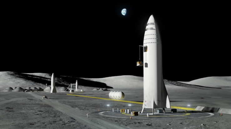 اسپیس اکس نمونه اولیه فرودگر ماه را آزمایش می‌کند