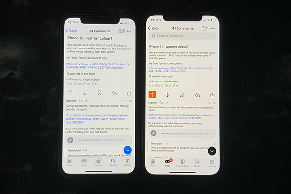 شکایت برخی از کاربران آیفون ۱۲ و ۱۲ پرو از زرد بودن خفیف نمایشگر