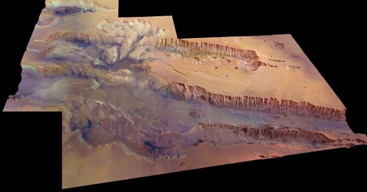 ناسا واضح‌ترین تصاویر را از بزرگترین دره منظومه شمسی در مریخ منتشر کرد