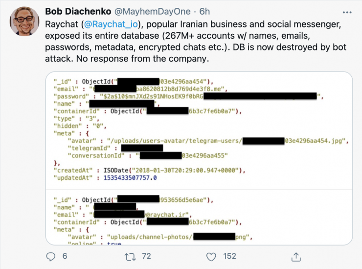 احتمال افشای دیتابیس استارتاپ رایچت مطرح شد