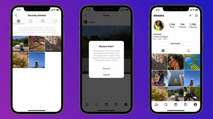 قابلیت جدید اینستاگرام بازیابی محتوای حذف شده را ممکن می‌کند