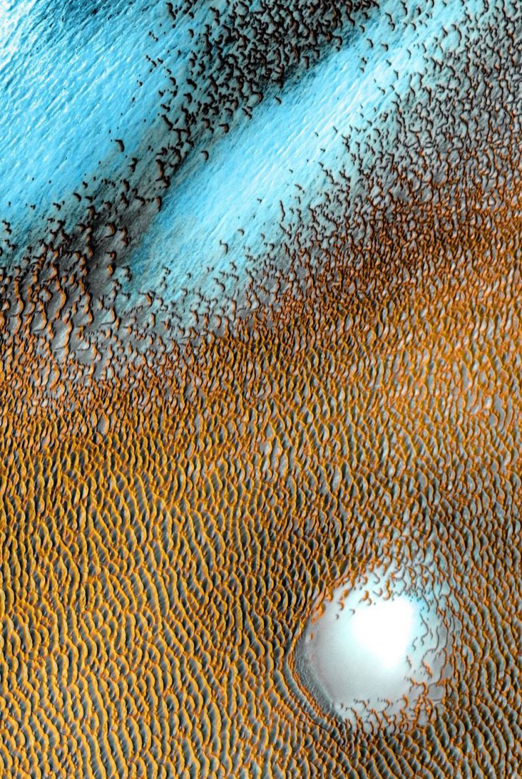 ناسا تصویری خیره‌کننده از تلماسه‌های آبی مریخ منتشر کرد