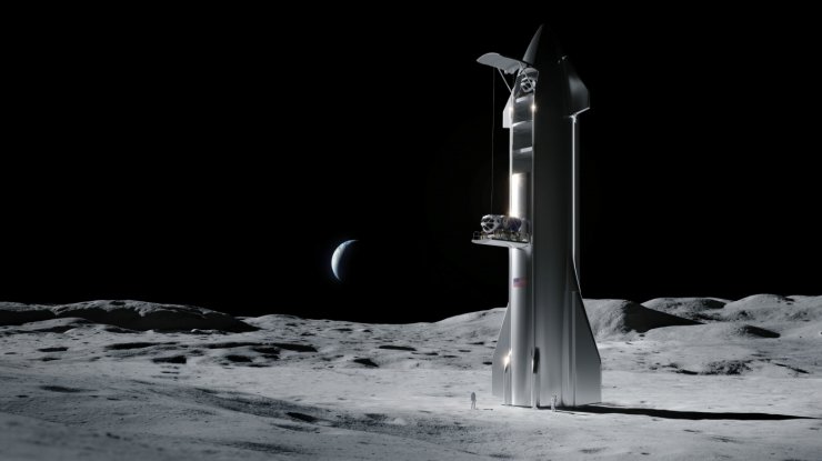 اسپیس ایکس سیستم فرود انسان روی ماه را می‌سازد