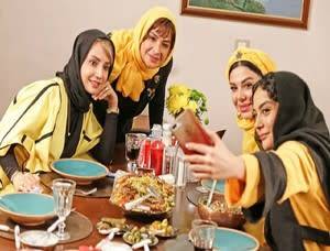 تم دهه شصتی بازیگران زن در شام ایرانی