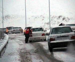 بارش برف و باران در جاده های 8 استان
