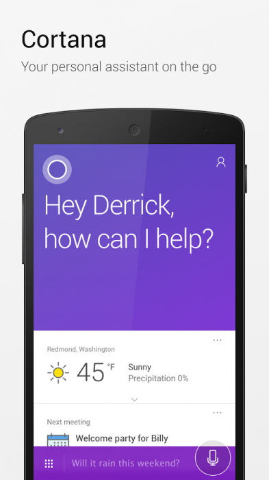 دانلود Microsoft Cortana برنامه دستیار صوتی کورتانا اندروید / در حال کار