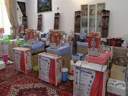 اهدای جهیزیه و بسته‌های کمک آموزشی در عجب‌شیر