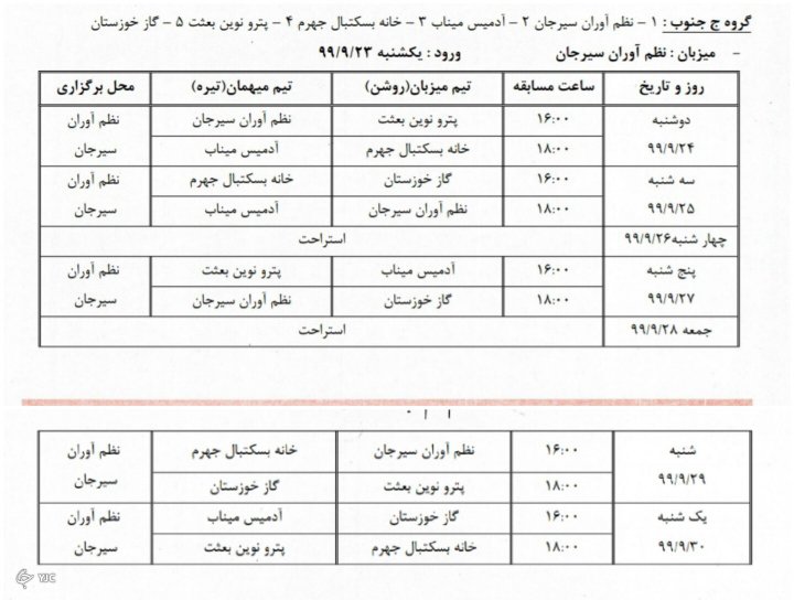 سیرجان میزبان رقابت های لیگ دسته اول بسکتبال کشور