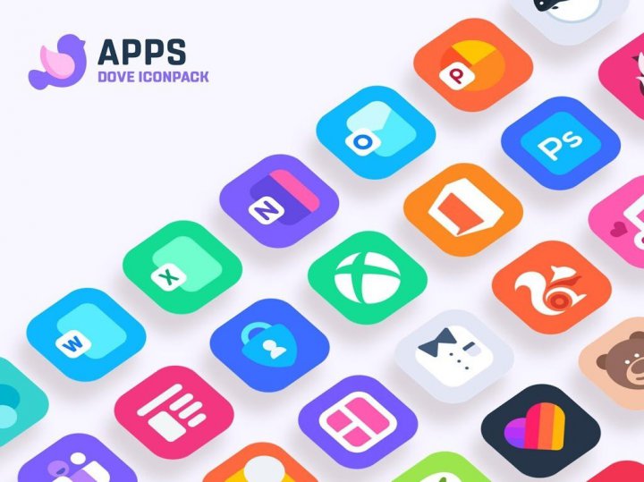 دانلود Dove Icon Pack 1.1-8 – آیکون پک سبک اندروید