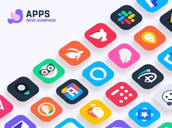 دانلود Dove Icon Pack 1.1-8 – آیکون پک سبک اندروید