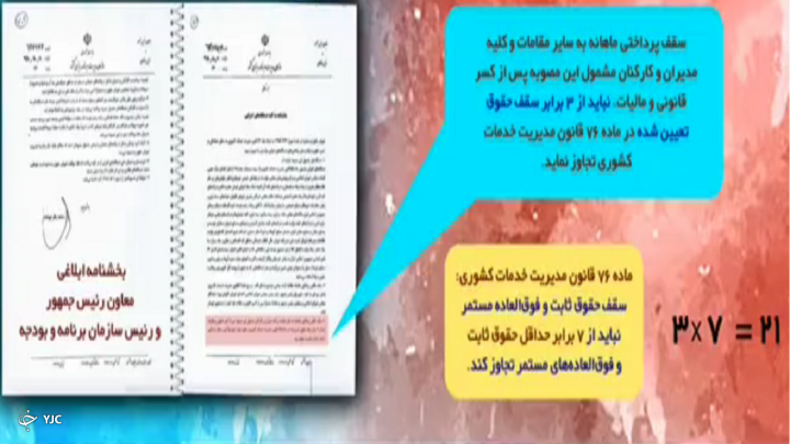 بخشنامه افزایش ۲۱ برابری حقوق مدیران لغو شد!